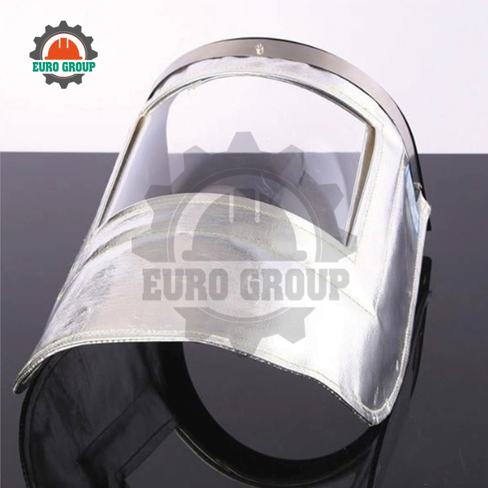 Mặt nạ tráng nhôm chịu nhiệt độ bức xạ 500-1000°C 30cm dành cho công nhân lò luyện kim Mặt nạ tráng nhôm chịu nhiệt độ bức xạ 500-1000°C 30cm dành cho công nhân lò luyện kim