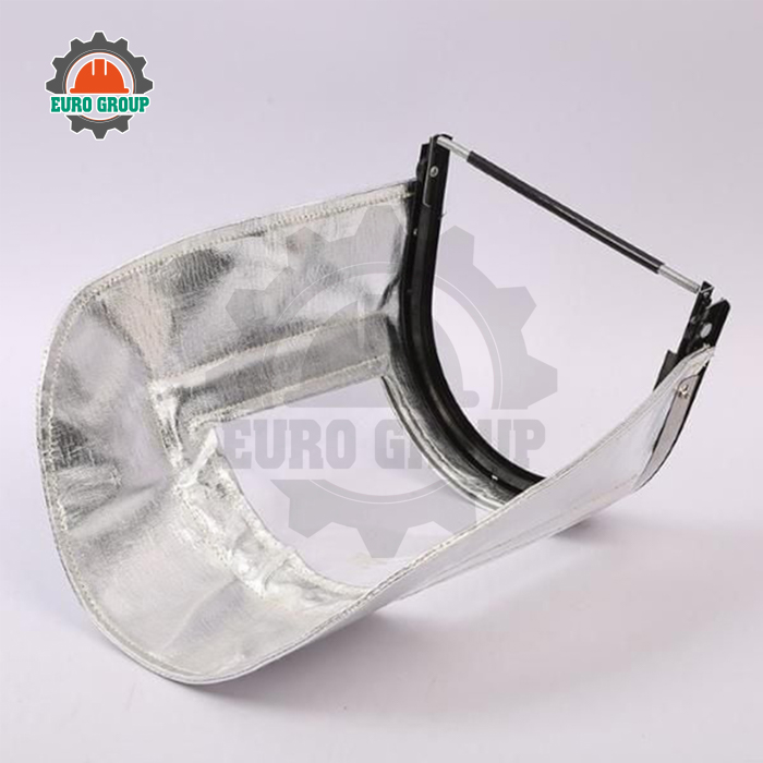 Mặt nạ tráng nhôm chịu nhiệt độ bức xạ 500-1000°C 30cm dành cho công nhân lò luyện kim Mặt nạ tráng nhôm chịu nhiệt độ bức xạ 500-1000°C 30cm dành cho công nhân lò luyện kim