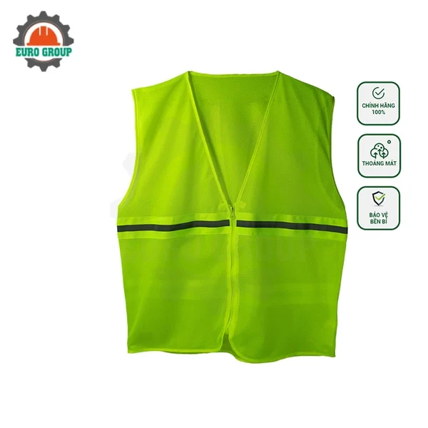 Áo phản quang Hà Nội 1 khóa kéo Áo phản quang Hà Nội 1 khóa kéo