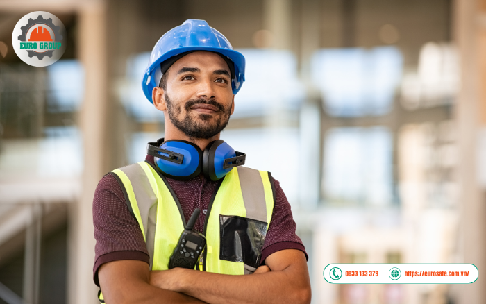 Mũ bảo hộ màu xanh dương – Nhân sự kỹ thuật