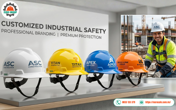 Nón bảo hộ in logo theo yêu cầu