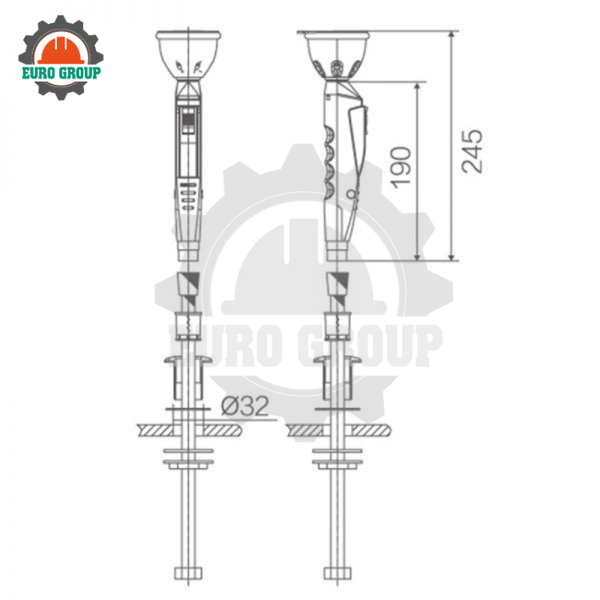 Vòi Rửa Mắt Khẩn Cấp WJH1355-1 Có Dây Dẫn 1,5m