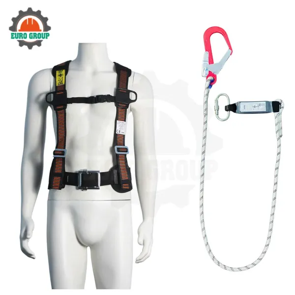 Dây đai bán thân EVD7 khóa vuông 1 móc giảm xóc