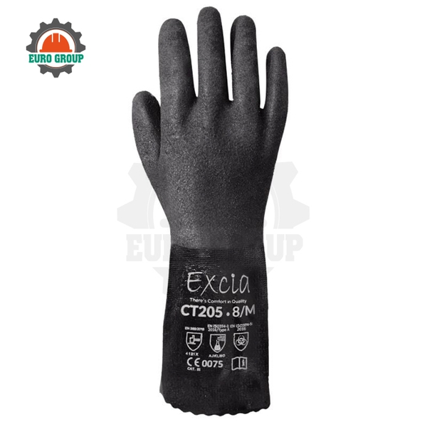 Găng tay cao su chống dầu, hóa chất EXCIA CT205