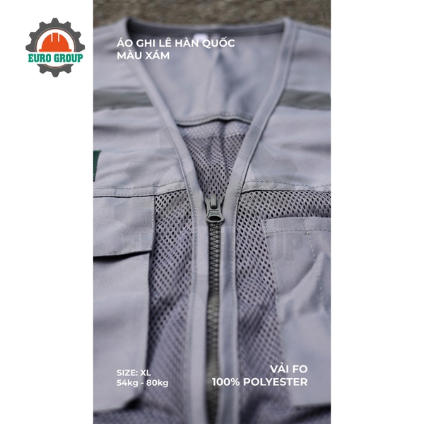 Áo ghi lê Hàn Quốc phản quang kaki ford cao cấp