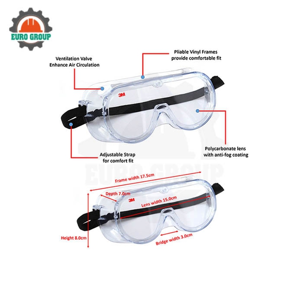 Kính chống hóa chất 3M 1621AF