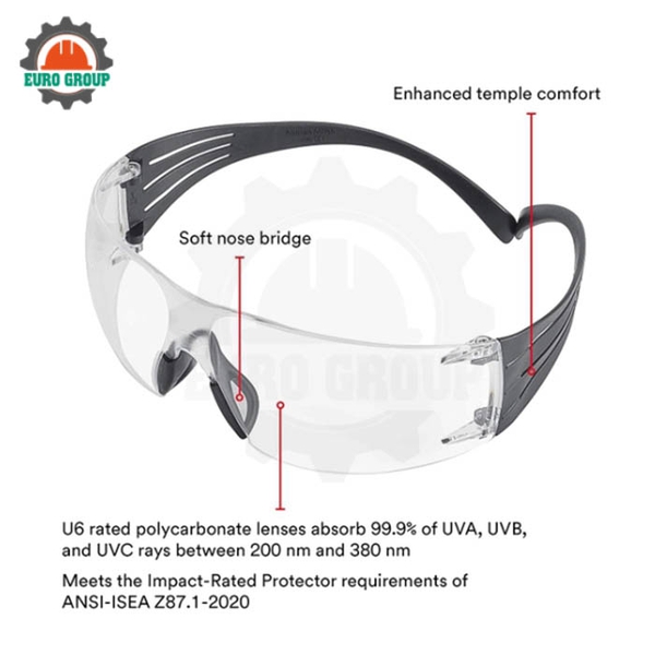 Kính bảo hộ 3M SecureFit SF301AF