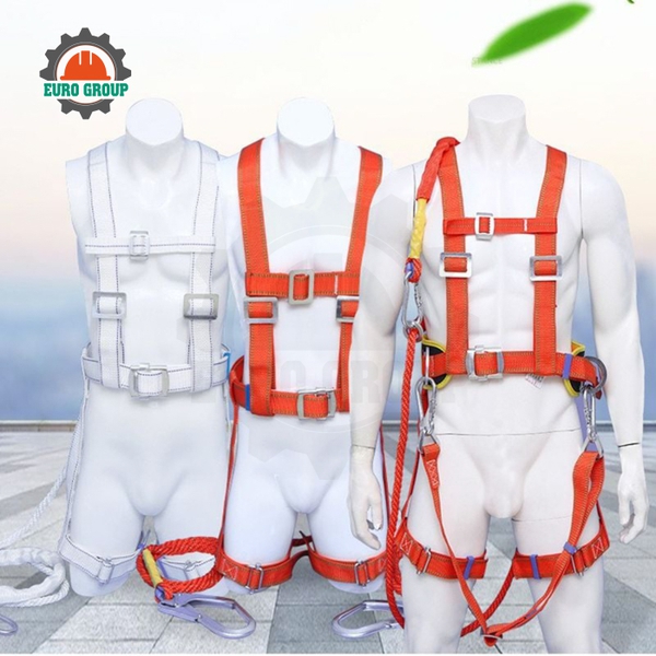 Dây Đai An Toàn Toàn Thân 2 Móc Màu Đỏ