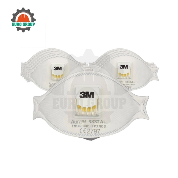 Khẩu Trang 3M 9332 Chống Bụi Mịn, Ôm Sát Khuôn Mặt, Đeo Êm Khi Làm Việc