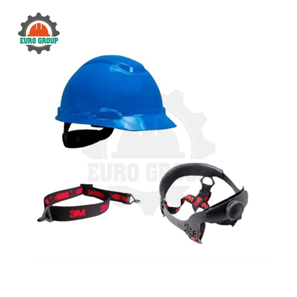 Nón Bảo Hộ 3M H703R Xanh Dương Không Lỗ Thoáng Khí Chống Va Đập, Hỗ Trợ Cách Điện