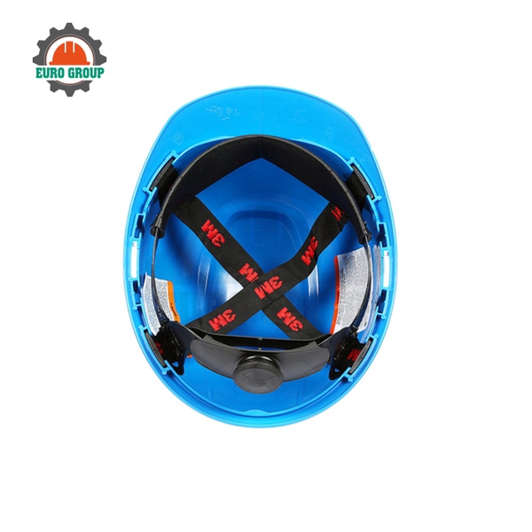 Nón Bảo Hộ 3M H703R Xanh Dương Không Lỗ Thoáng Khí Chống Va Đập, Hỗ Trợ Cách Điện