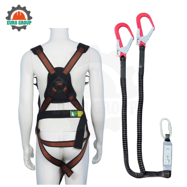 Dây đai toàn thân AB2 2 móc khóa bấm giảm xóc