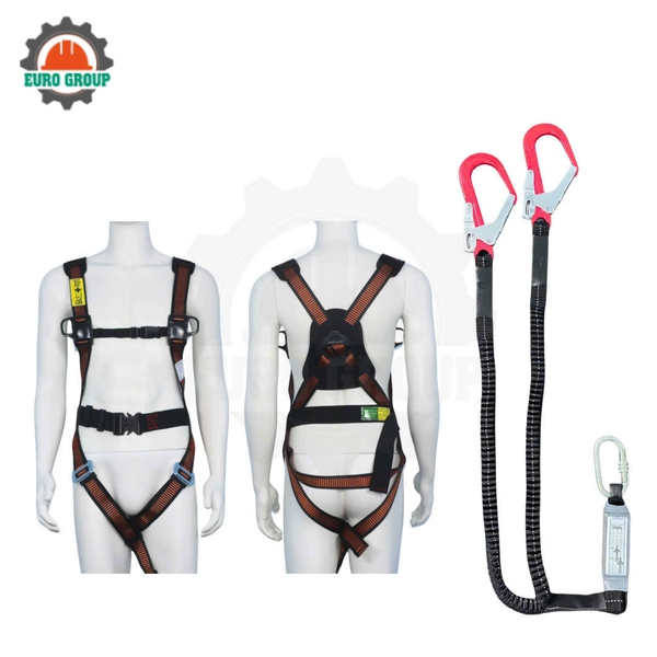 Dây đai toàn thân AB2 2 móc khóa bấm giảm xóc