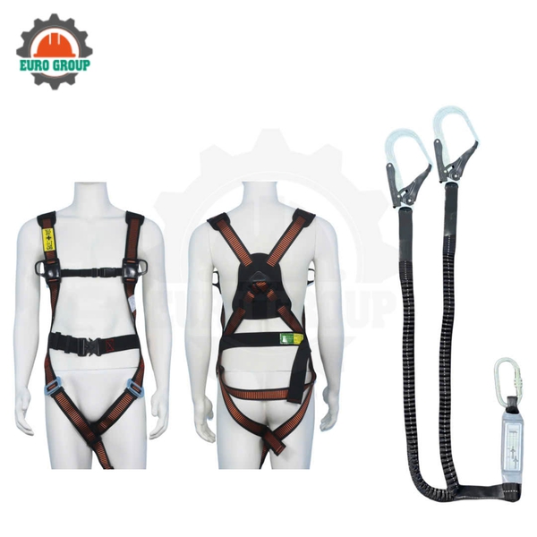 Dây đai toàn thân AB2 2 móc khóa bấm giảm xóc