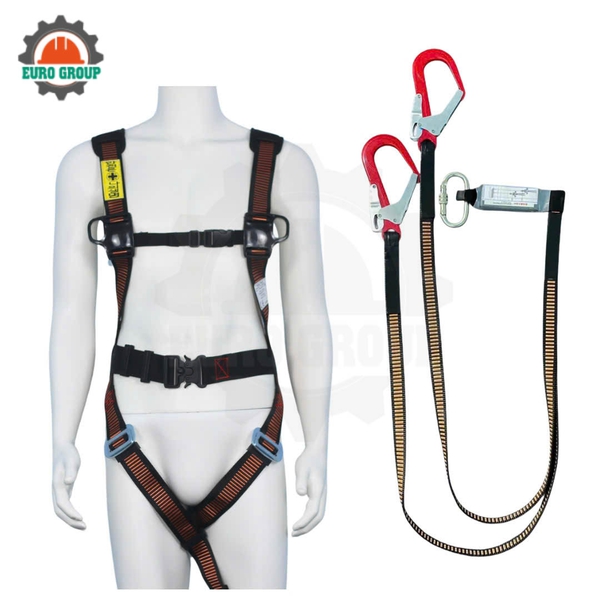 Dây đai toàn thân AB4 2 móc khóa bấm giảm xóc