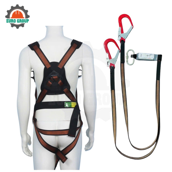 Dây đai toàn thân AB4 2 móc khóa bấm giảm xóc