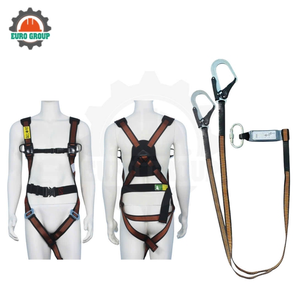 Dây đai toàn thân AB4 2 móc khóa bấm giảm xóc