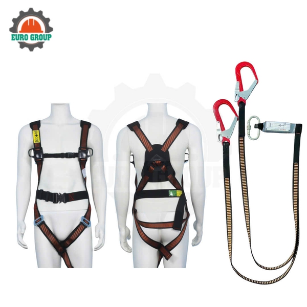 Dây đai toàn thân AB4 2 móc khóa bấm giảm xóc