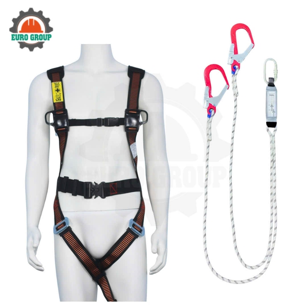 Dây đai toàn thân AB8 2 móc khóa bấm giảm xóc