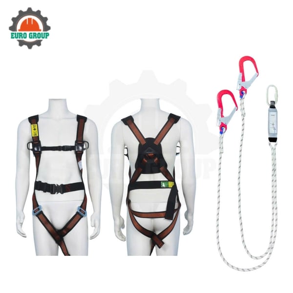 Dây đai toàn thân AB8 2 móc khóa bấm giảm xóc