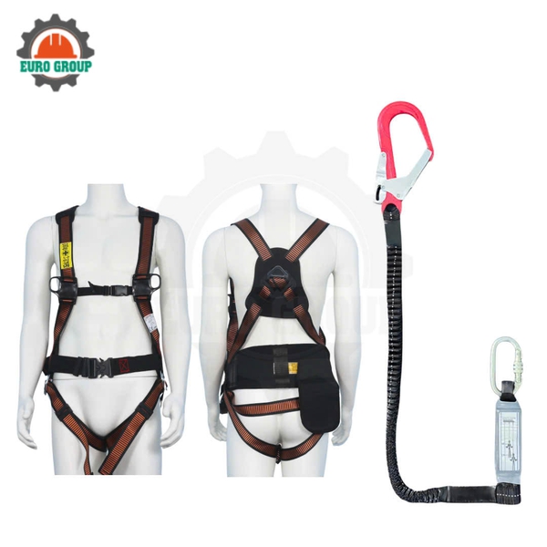 Dây đai toàn thân ABD1 khóa bấm có đệm 1 móc giảm xóc