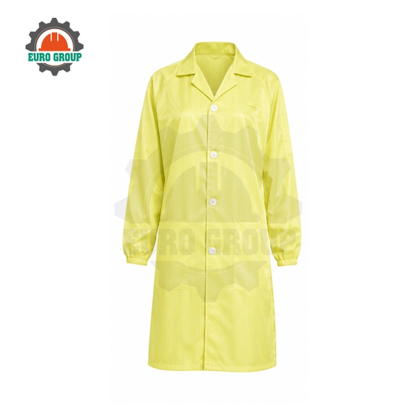 Áo Choàng Phòng Sạch Chống Tĩnh Điện Polyester Pha Sợi Carbon