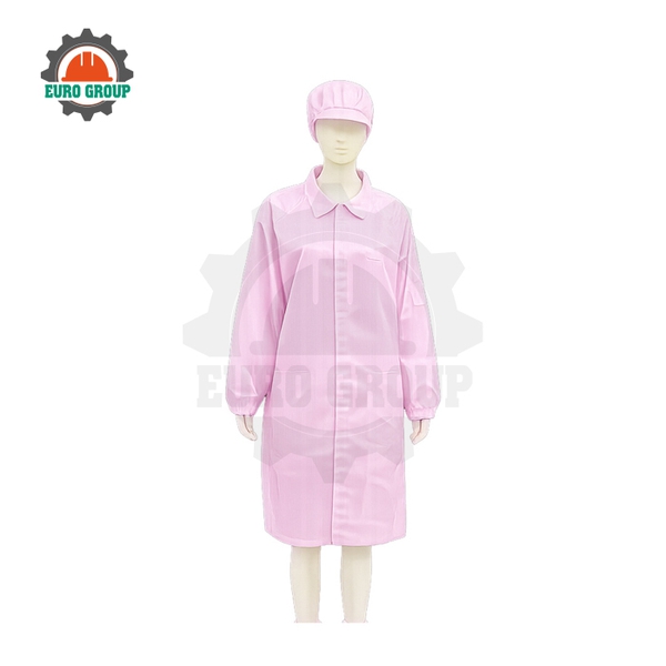 Áo Choàng Phòng Sạch Chống Tĩnh Điện Polyester Pha Sợi Carbon