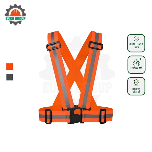 Áo dây phản quang thun cam
