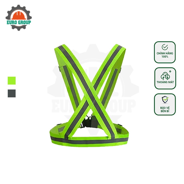 Áo dây phản quang thun xanh dạ quang