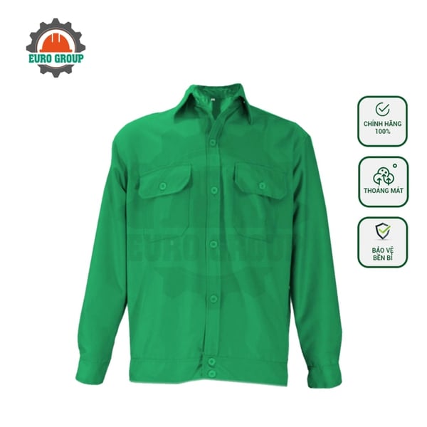 Áo đồng phục công nhân kaki chéo 2/1