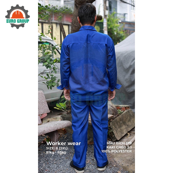 Áo đồng phục công nhân kaki chéo 2/1