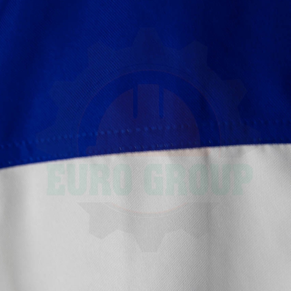 Áo đồng phục công nhân phối màu kem xanh bích