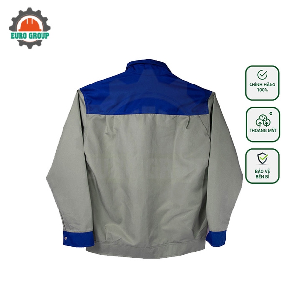 Áo đồng phục công nhân phối màu vàng xanh đen