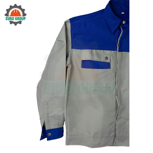 Áo đồng phục công nhân phối màu vàng xanh đen