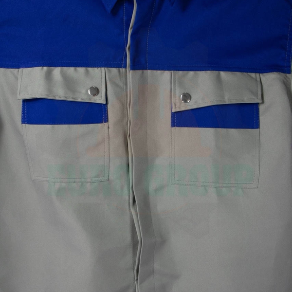 Áo đồng phục công nhân phối màu vàng xanh đen