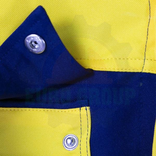 Áo đồng phục công nhân phối xanh đen vàng