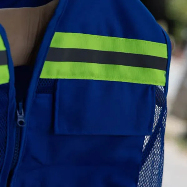 Áo ghi lê bảo hộ phản quang 6 túi vải kaki chéo 2/1 – Nhẹ, bền, chuẩn an toàn