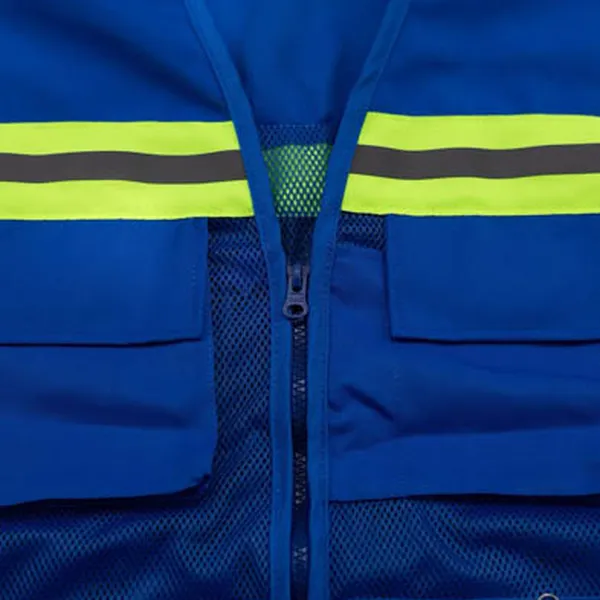 Áo ghi lê bảo hộ phản quang 6 túi vải kaki chéo 2/1 – Nhẹ, bền, chuẩn an toàn