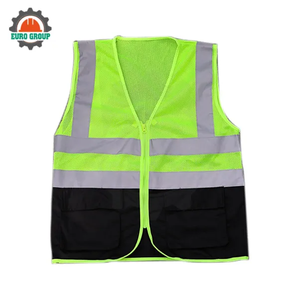 Áo ghi lê kỹ sư lưới phối kaki No6 phản quang 360° – Độ phản xạ ≥280