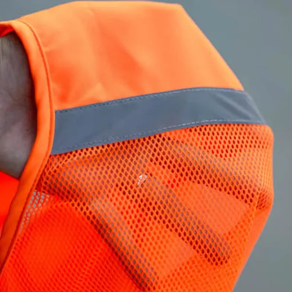 Áo ghi lê bảo hộ phản quang 4 túi Poly – 1 khóa kéo, nhẹ, bền, may theo yêu cầu