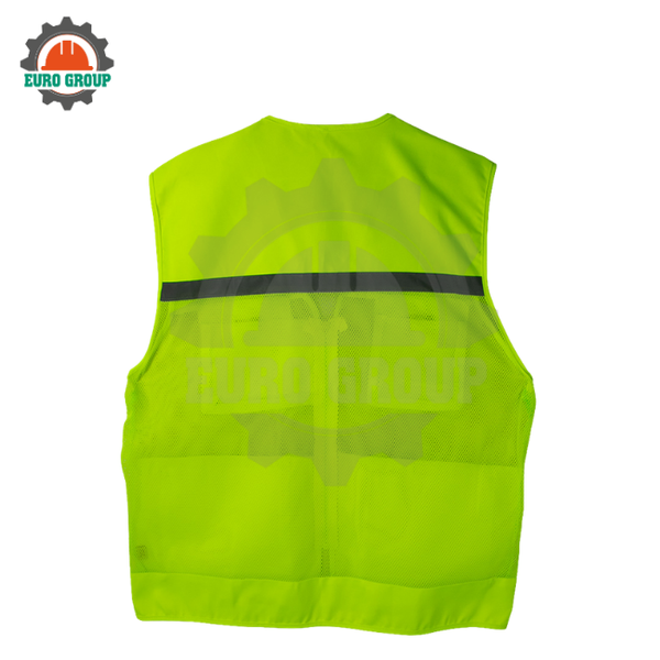 Áo ghi lê bảo hộ phản quang 4 túi Poly – 1 khóa kéo, nhẹ, bền, may theo yêu cầu