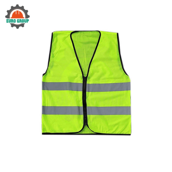 Áo phản quang Palize 2 sọc bụng 140gsm 1 khóa kéo