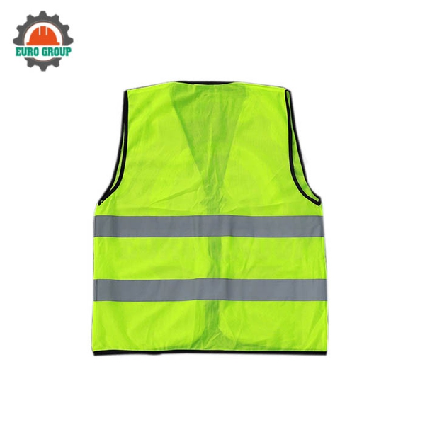 Áo phản quang Palize 2 sọc bụng 140gsm 1 khóa kéo