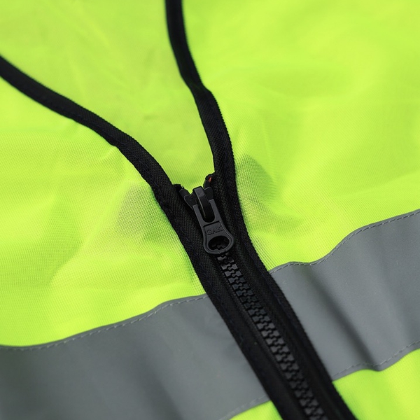 Áo phản quang Palize 2 sọc bụng 140gsm 1 khóa kéo
