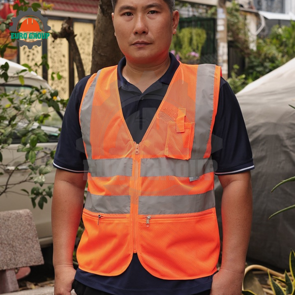 Áo phản quang túi lưới thoáng mát, tiện lợi