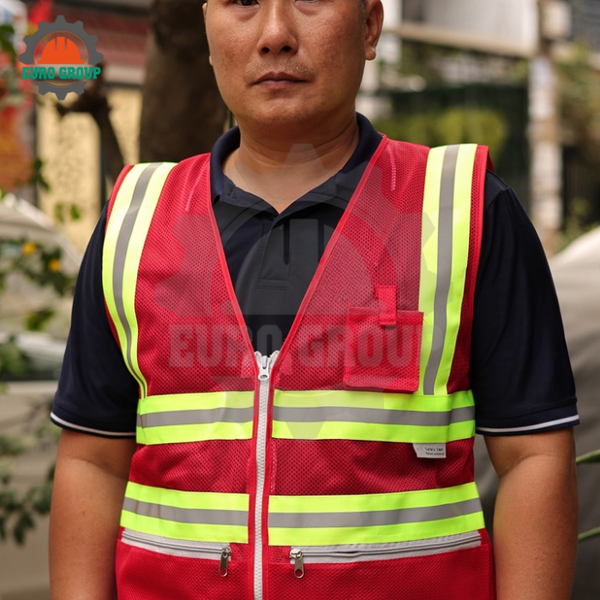 Áo phản quang túi lưới thoáng mát, tiện lợi