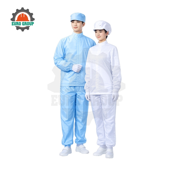 Áo Rời Quần Rời Phòng Sạch Chống Tĩnh Điện Polyester Pha Sợi Carbon