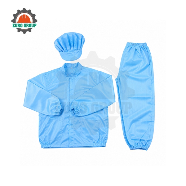 Áo Rời Quần Rời Phòng Sạch Chống Tĩnh Điện Polyester Pha Sợi Carbon