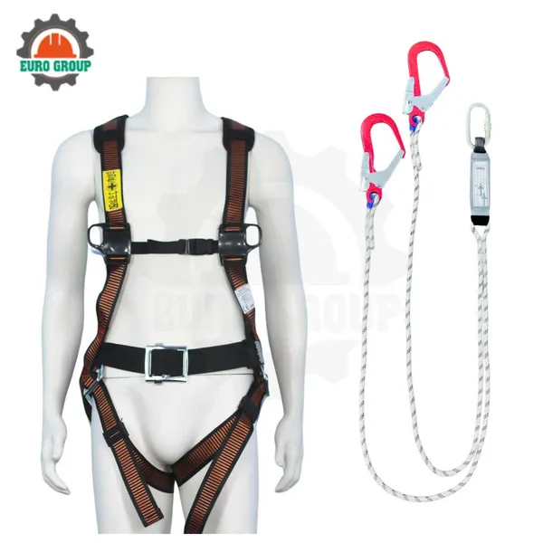 Dây đai toàn thân AVD8 khóa vuông 2 móc giảm xóc