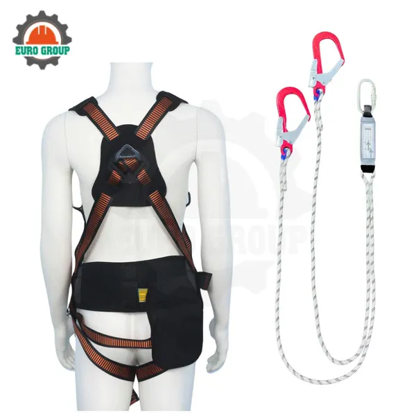 Dây đai toàn thân AVD8 khóa vuông 2 móc giảm xóc